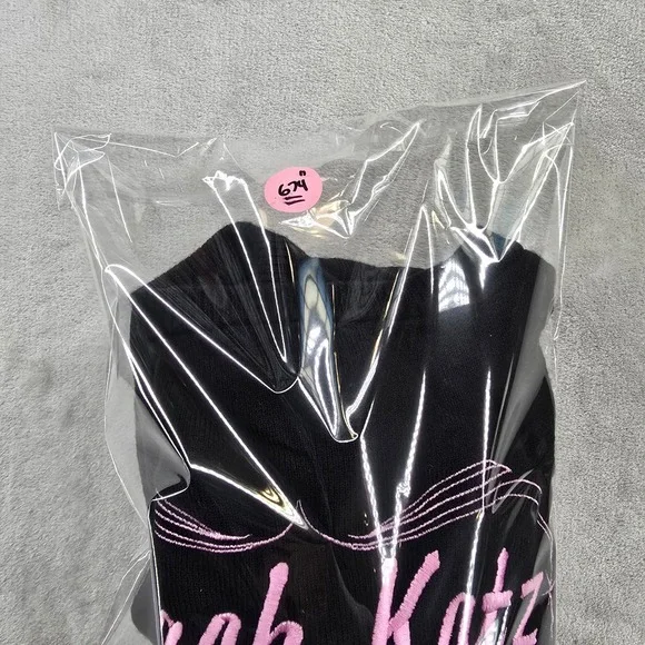 Lucky 13 Girls XL Cardigan Black Pink Cat Bad Luck Kitten Klub Sweater - Picture 12 of 12